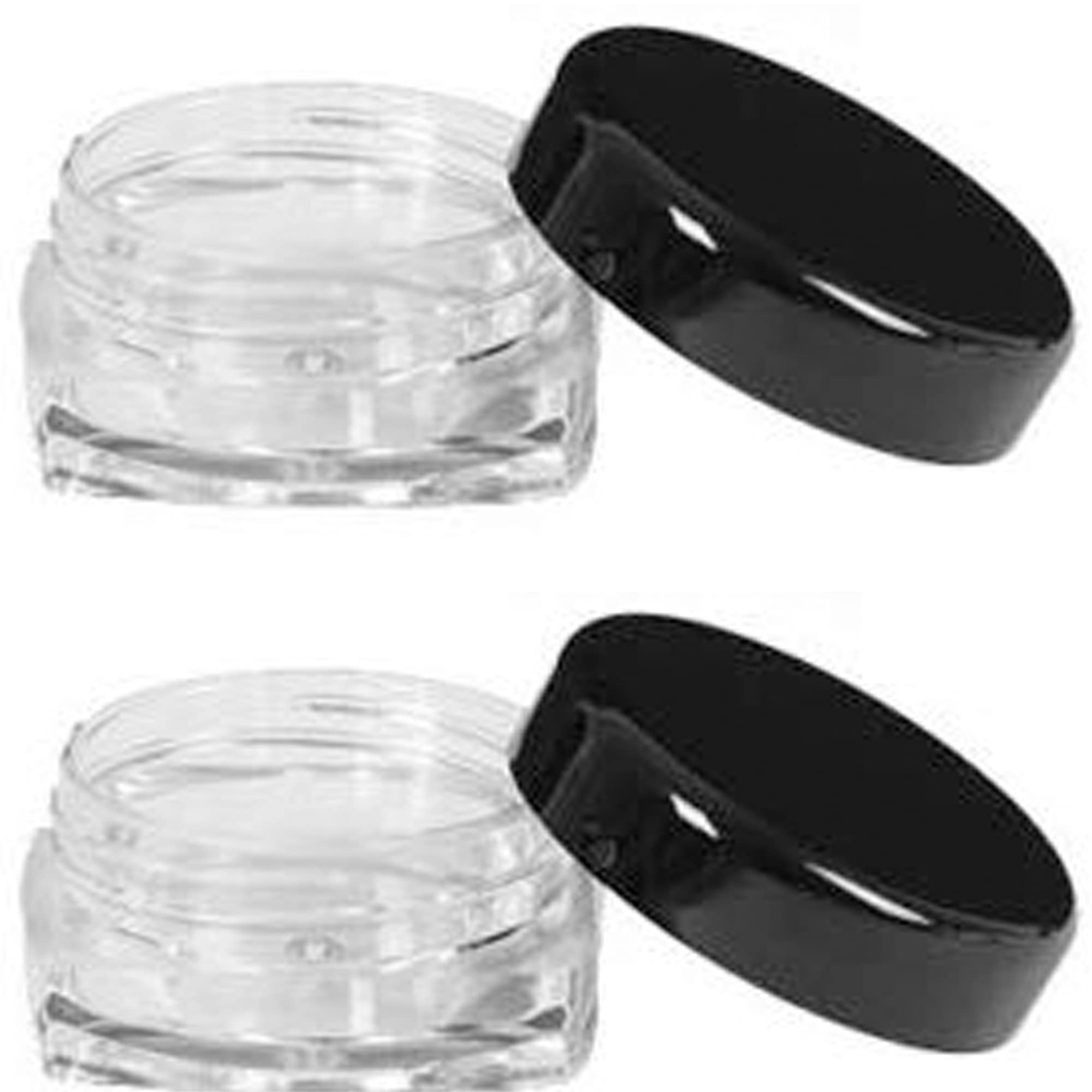 24-Piece 5g PS Acrylic Transparent Cosmetic Jars with Black Lids - Perfect for Creams, Lip Balm, Body Butter, Essential Oils & Makeup Storage | Ideal for DIY Beauty Products, Travel Containers & Salon Use