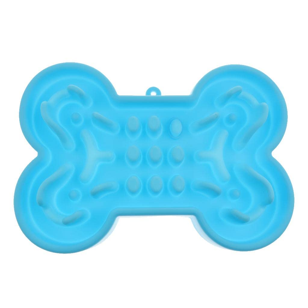 Slow Feed Interactive Pet Bowl for Dogs & Cats - Prevent Bloat & Choking - Blue - Perfect for Mealtime Fun & Portion Control