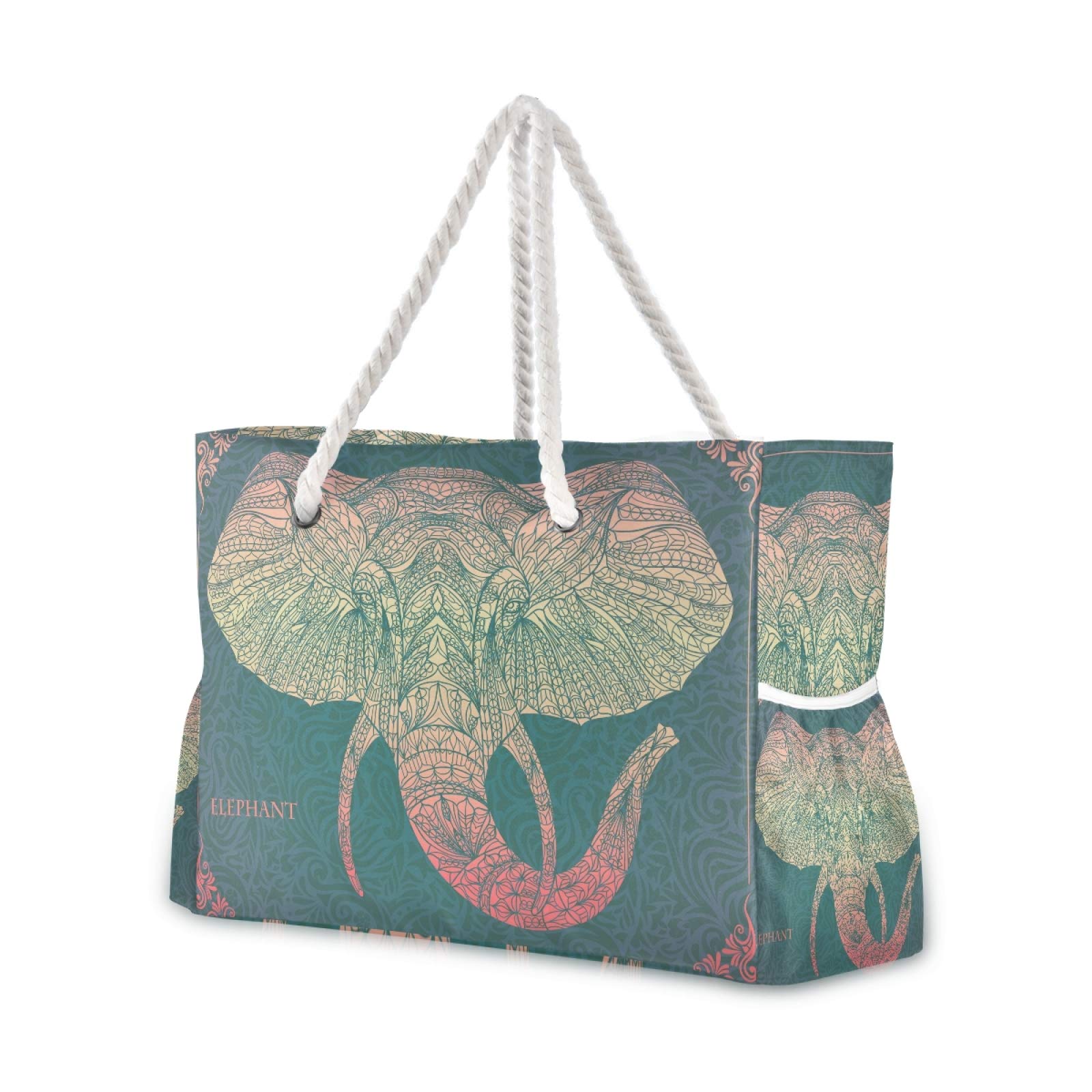 African Elephant Tote Bag - Gym, Beach & Travel Shoulder Bag