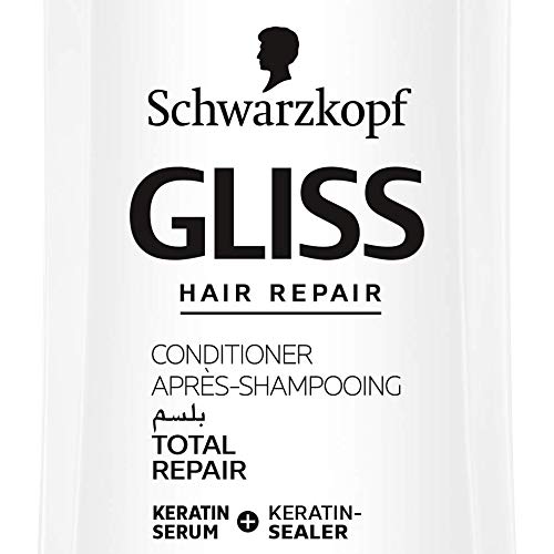 Schwarzkopf Gliss Hair Repair Conditioner with Liquid Keratin - 200ml | Deep Moisturizing & Damage Treatment for Dry, Damaged Hair | Perfect for Daily Use & Post-Coloring Care