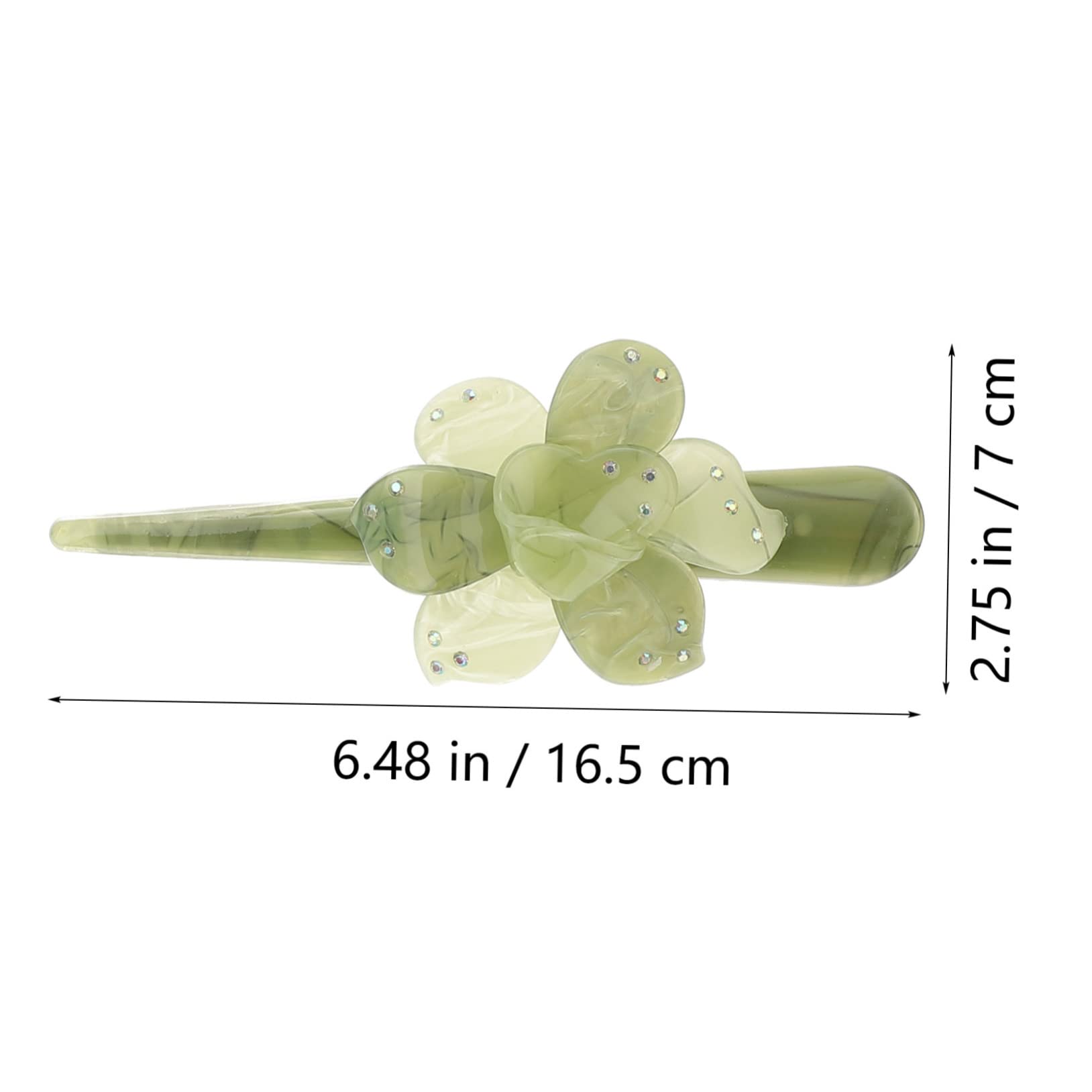 KALLORY 2pcs Daisy Hair Clips - French Style Plastic Flower Hair Barrettes for Women, Girls | Floral Hair Accessories for Weddings, Parties & Everyday Wear