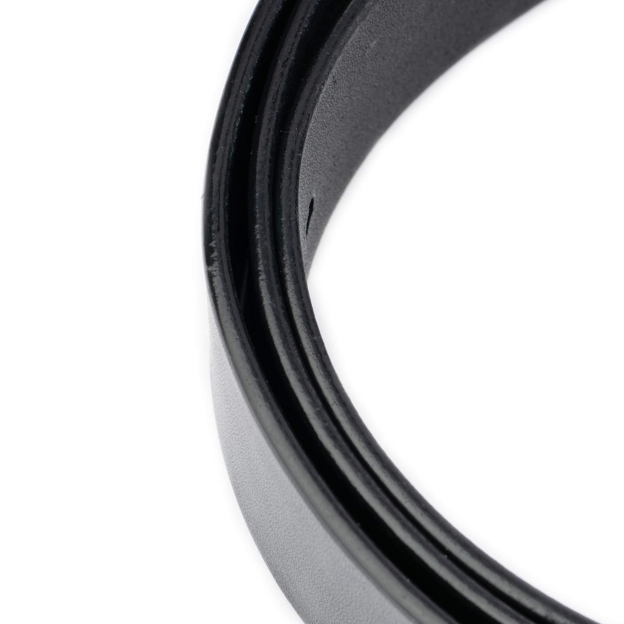 4.0 cm Black Thick Genuine Leather Belt Strap Replacement for Ferragamo Buckles - Premium Men's Dress Belt with Pre-Made Holes for Business & Formal Occasions