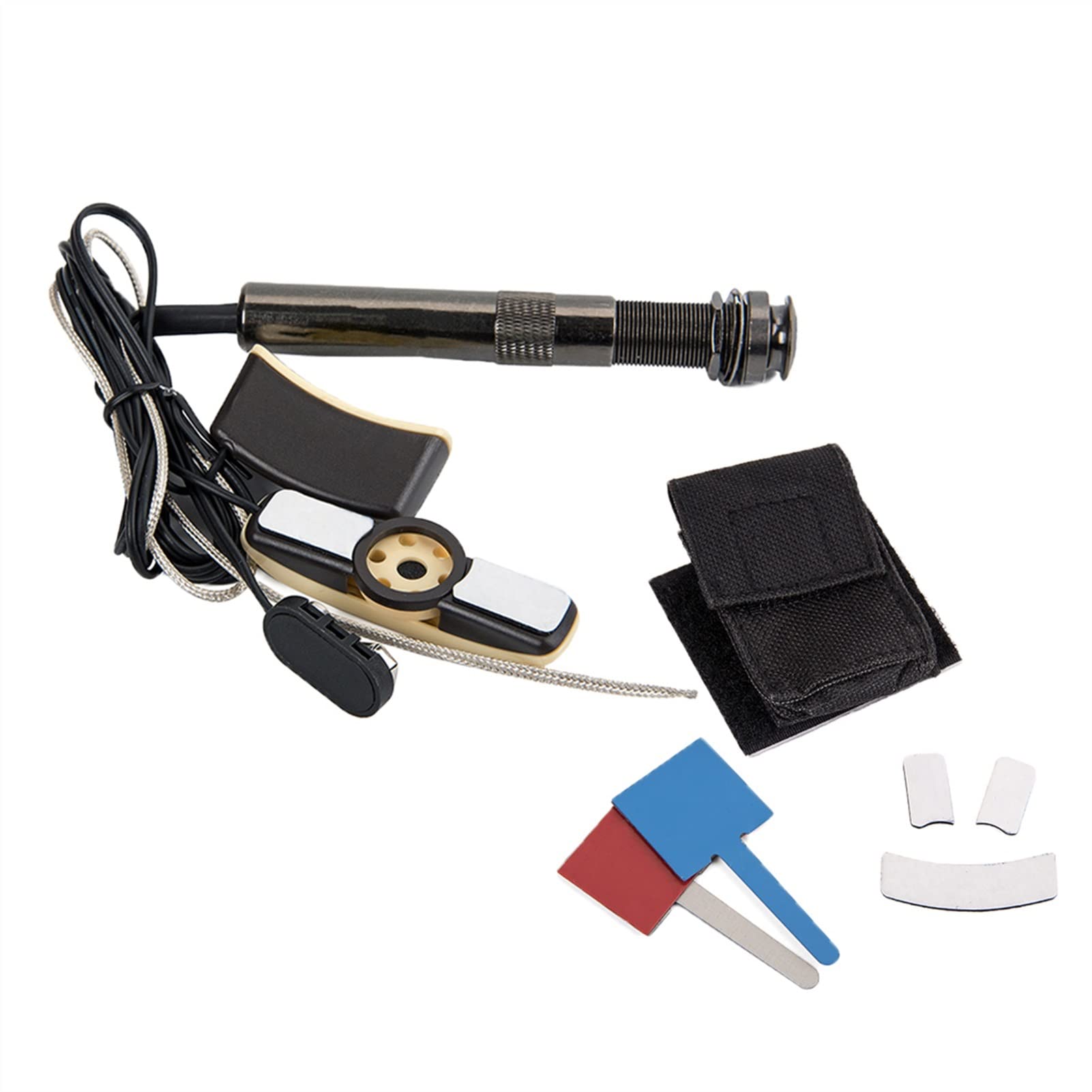 Acoustic Guitar Pickup - Piezo Soundhole Pickup with Preamp & Endpin Plug for Folk & Acoustic Guitars | Perfect for Live Performances & Recording