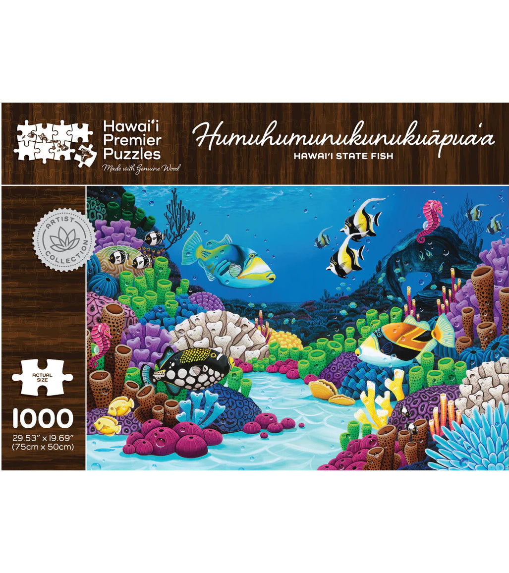 Humuhumunukunukuapua'a Wooden Jigsaw Puzzle - Hawaiian Fish Theme 500-Piece Educational Toy for Adults & Kids - Perfect for Family Game Night, Classroom Activities & Stress Relief