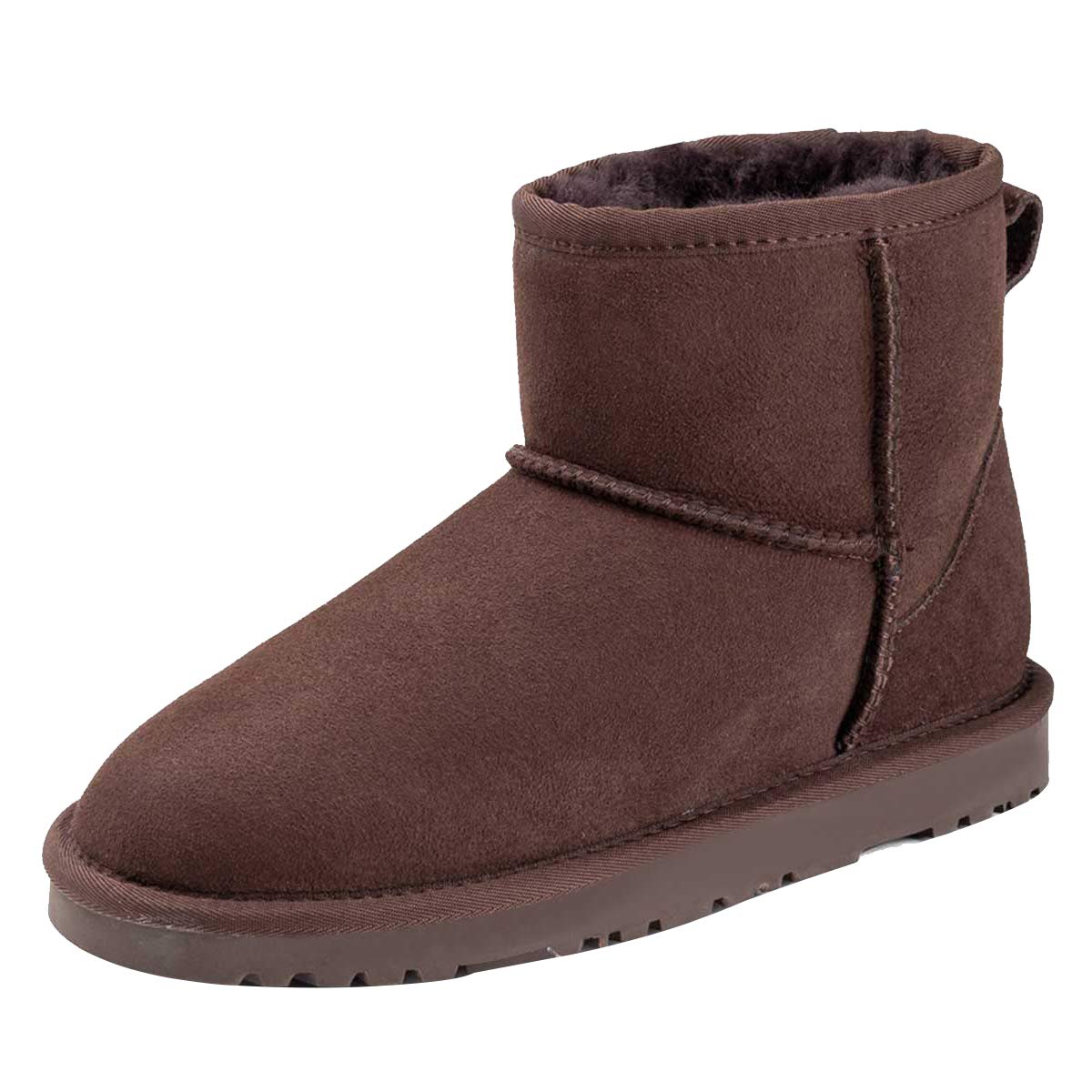 FSJ Women's Slip On Snow Boots - Round Toe, Fur Lined, Warm Winter Booties - Comfortable Short Boots for Women (US Size 4-15) - Perfect for Snowy Days, Outdoor Activities & Cold Weather Fashion