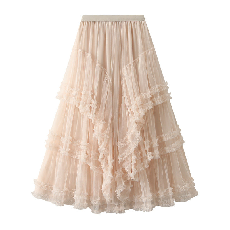 Layered Mesh Skirt for Women - Fairy Flowy Fluffy Tulle Skirt with 760 Layers | Perfect for Cosplay, Ballet, Party & Boho Fashion