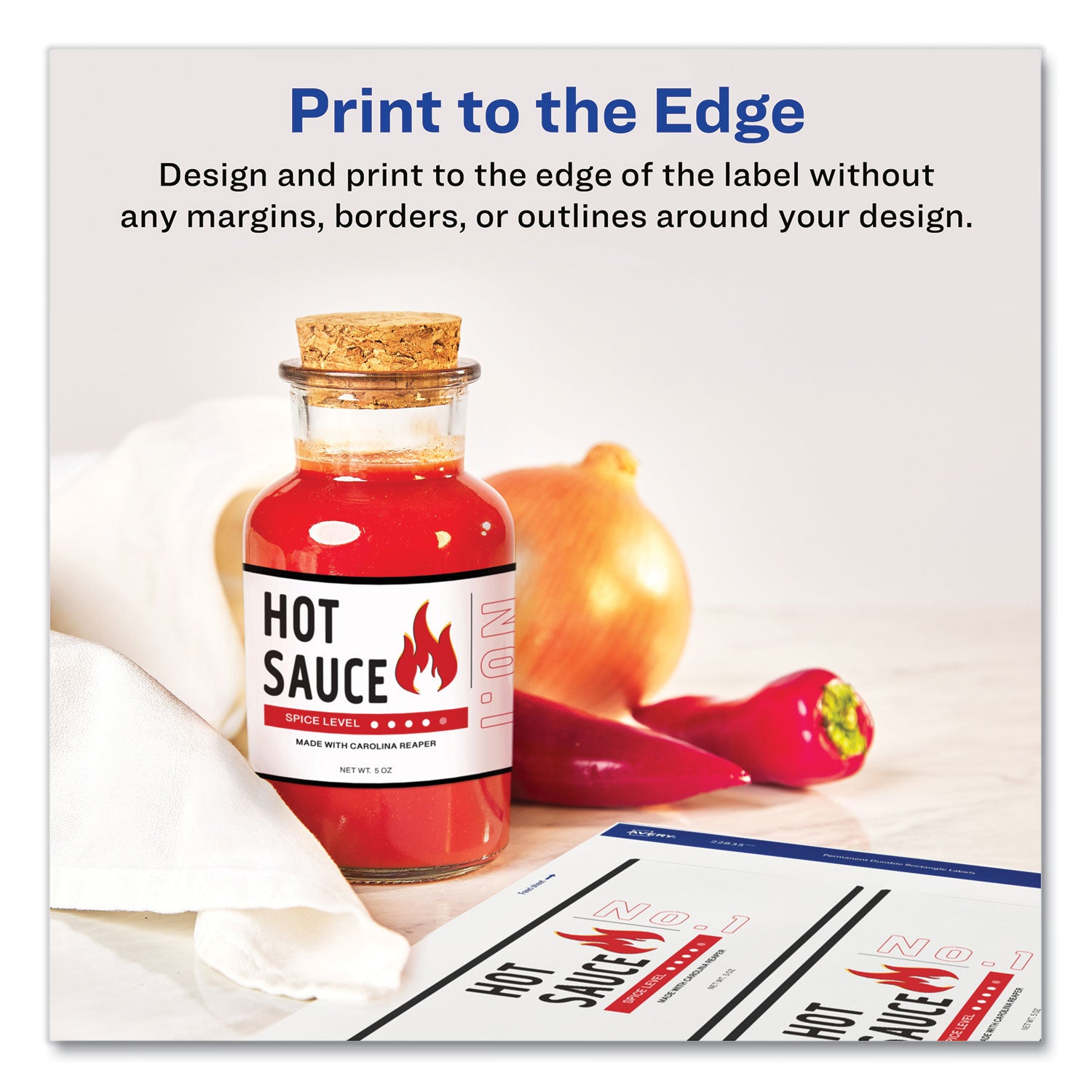 Avery® Durable Water Resistant Wraparound Labels with Sure Feed Technology - 3.25 x 7.75 Inches, 16 Labels per Pack - Perfect for Shipping, Storage & Organization
