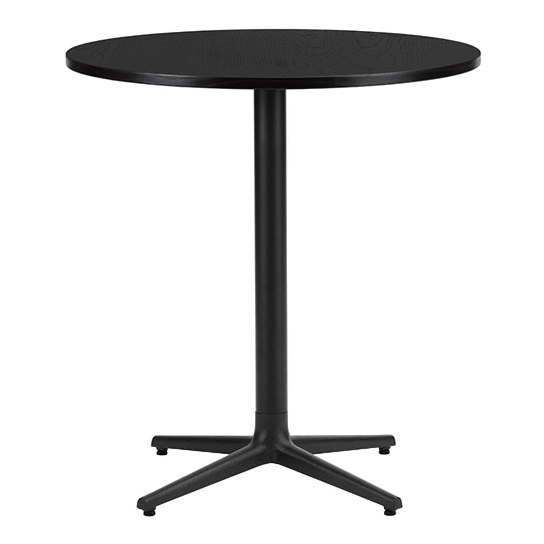 Allez Round Cafe Table - 36 Inch Outdoor Bistro Table for Patio, Garden, Restaurant - Durable Metal Coffee Table with Glass Top for Dining, Lounging, Entertaining