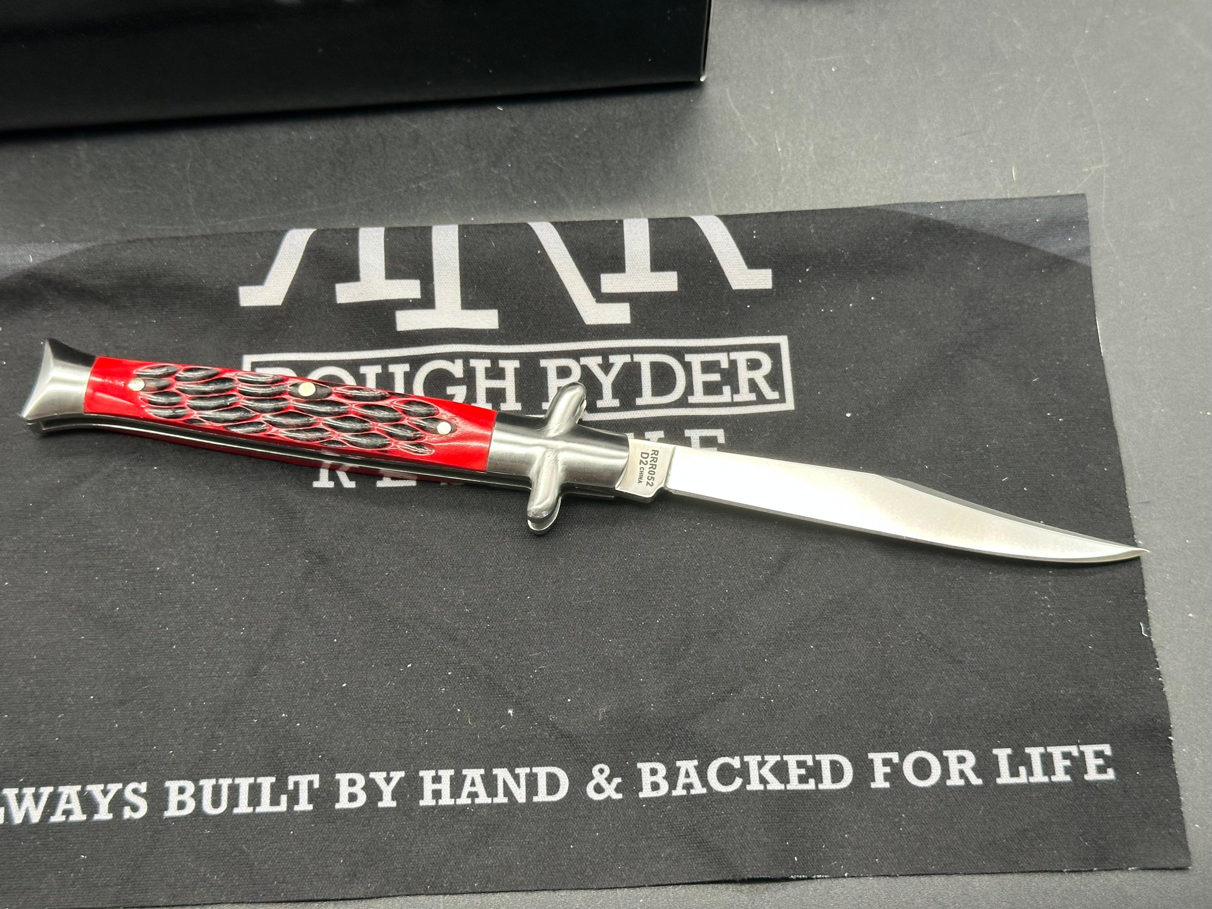 Rough Ryder Reserve Bowtie Fishtail Pocket Knife - Collectible Tin Case - Perfect for Camping, Hiking & Everyday Carry (EDC)