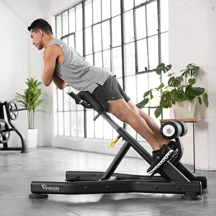 Vision Fitness FW52 Back Extension Bench - Home Gym Equipment for Core Strength & Lower Back Workouts - Perfect for Home Fitness & Rehabilitation Training