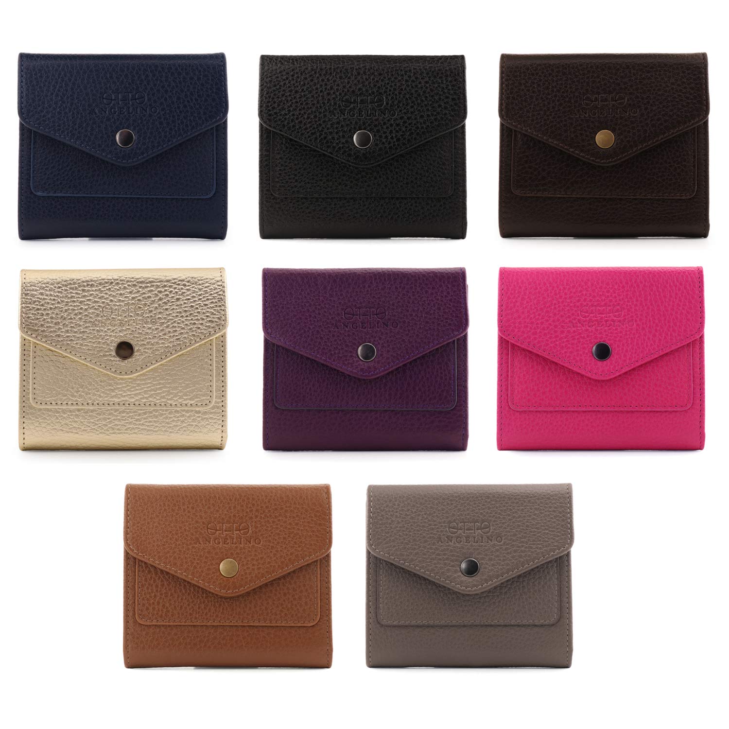 Premium Genuine Leather RFID Blocking Envelope Wallet for Men & Women - Slim & Secure Card Holder for Everyday Use, Travel & Business