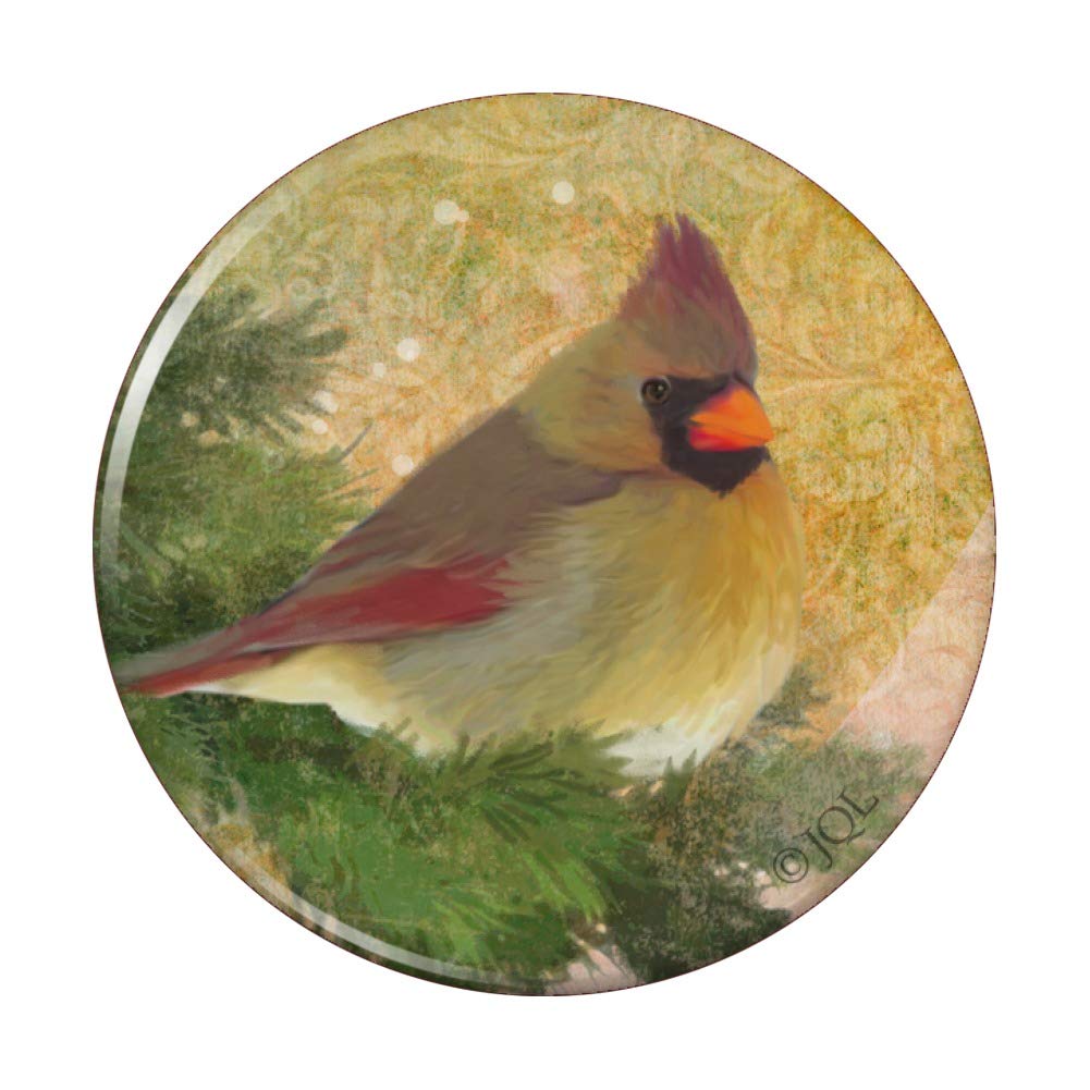 Christmas Cardinal Bird Fridge Magnet - Holiday Kitchen Decor for Refrigerator & Locker - Perfect for Seasonal Home, Office & Gift Giving