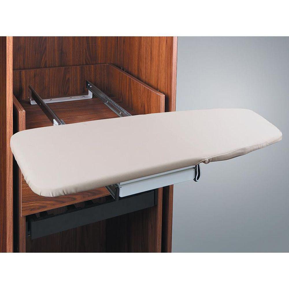 Foldable Wall Mounted Ironing Board with Pull-Out Shelf - Space Saving Laundry Room Organizer for Small Homes & Apartments