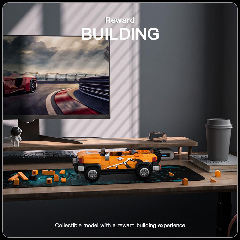Mould King Speed Champion SUV Building Block Set - 414PCS Model Car Kit for Adults & Kids 8+, 27059 Race Car Building Toys with Display Case - Perfect for STEM Learning, Gift Giving & Collector's Display