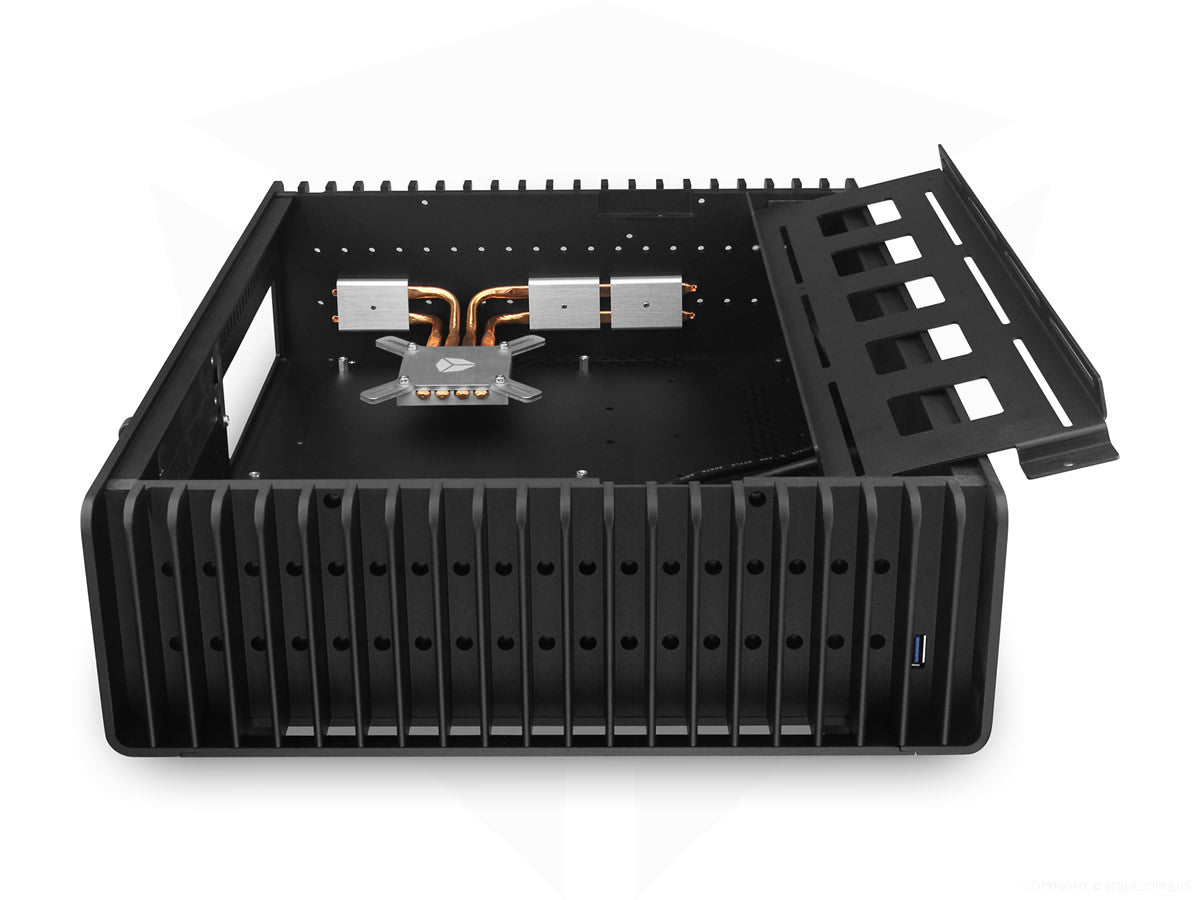 Streacom FC10 Alpha Fanless Mini-ITX PC Case - Ultra Quiet Silent Computer Chassis for Home Theater & Office Workstations