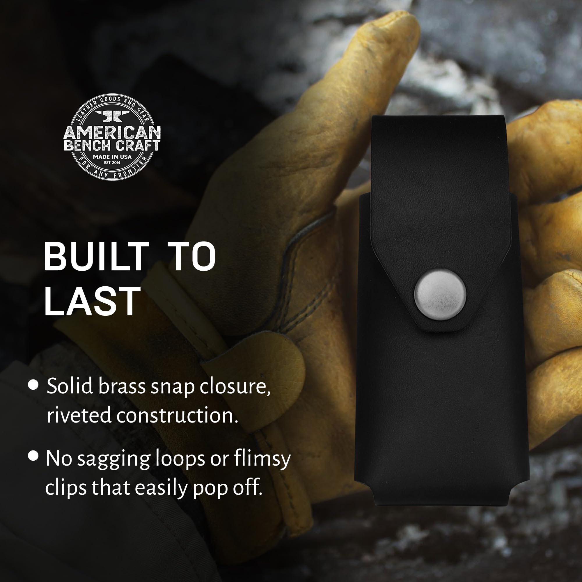 Premium Full Grain Leather Multitool Sheath for Leatherman Surge, Super Tool 300 & CORE - Heavy Duty Belt Holster with Solid Brass Rivets - Durable Tool Holder for Camping, Hiking & Outdoor Adventures - Men's Belt Accessories