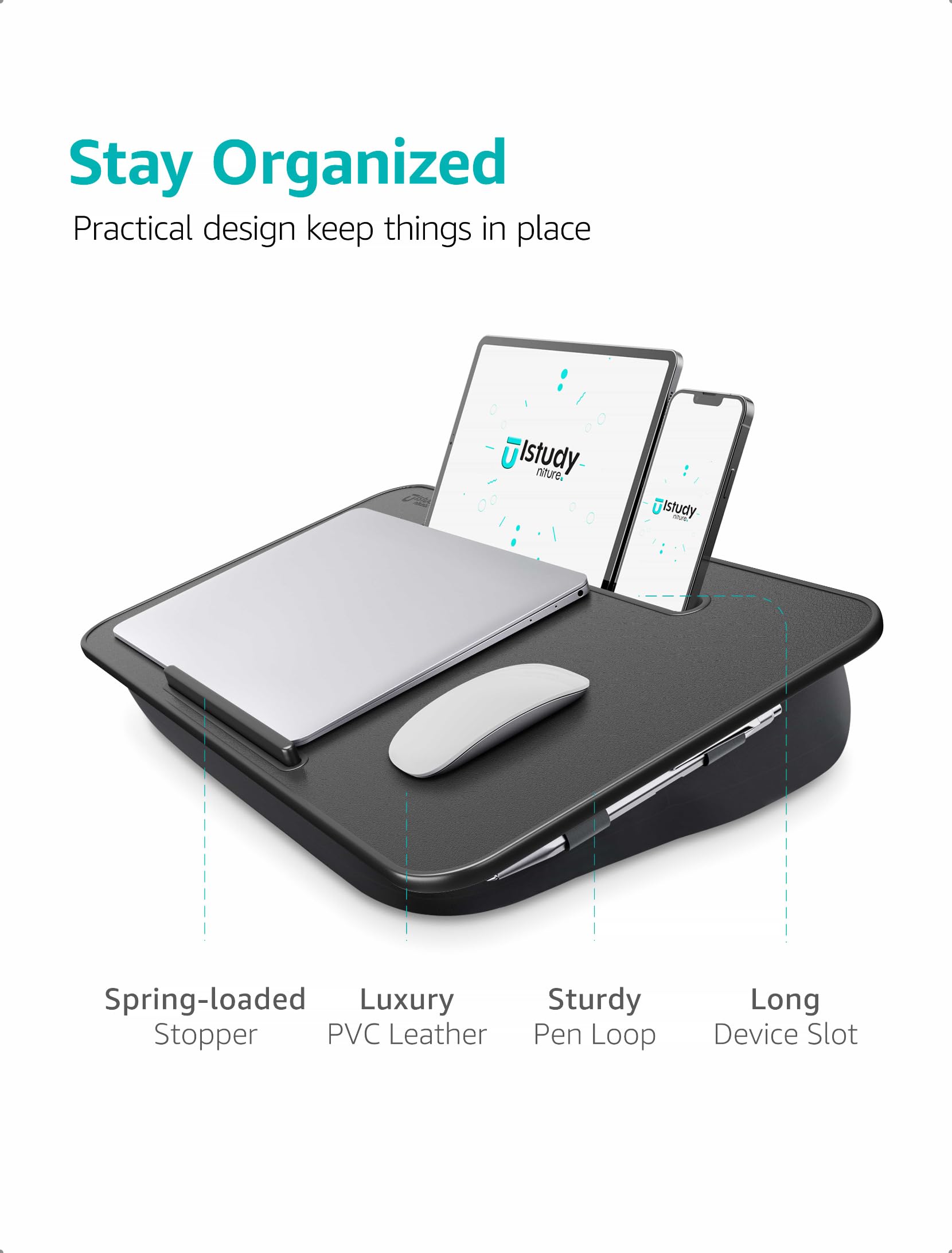 Ergonomic Lap Desk for Laptop - Portable 17