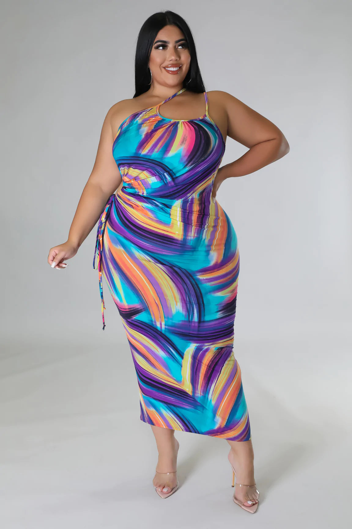 Rosena Curve Flattering Women's Dress - Elegant & Comfortable for Parties, Weddings & Casual Wear