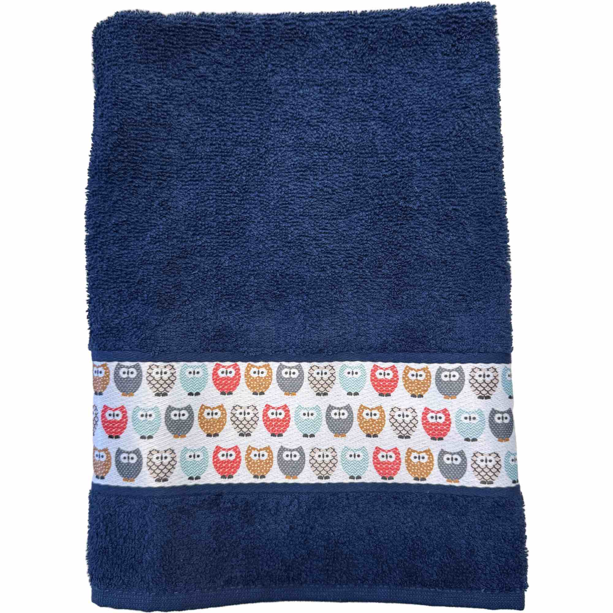 Premium Multi Owls Kitchen Towel Set - Absorbent & Soft Navy Blue Dish Towels for Drying Dishes & Hands - Perfect for Kitchen, Dining, and Home Decor
