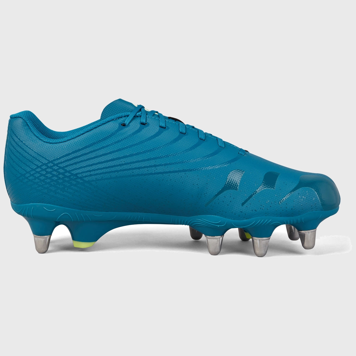 Canterbury Stampede Groundbreak Team SG Rugby Boots - Men's Rugby Cleats for Firm Ground, Lightweight & Durable with Anti-Clog Sole - Perfect for Rugby Matches, Training & Outdoor Sports (Lagoon Blue)