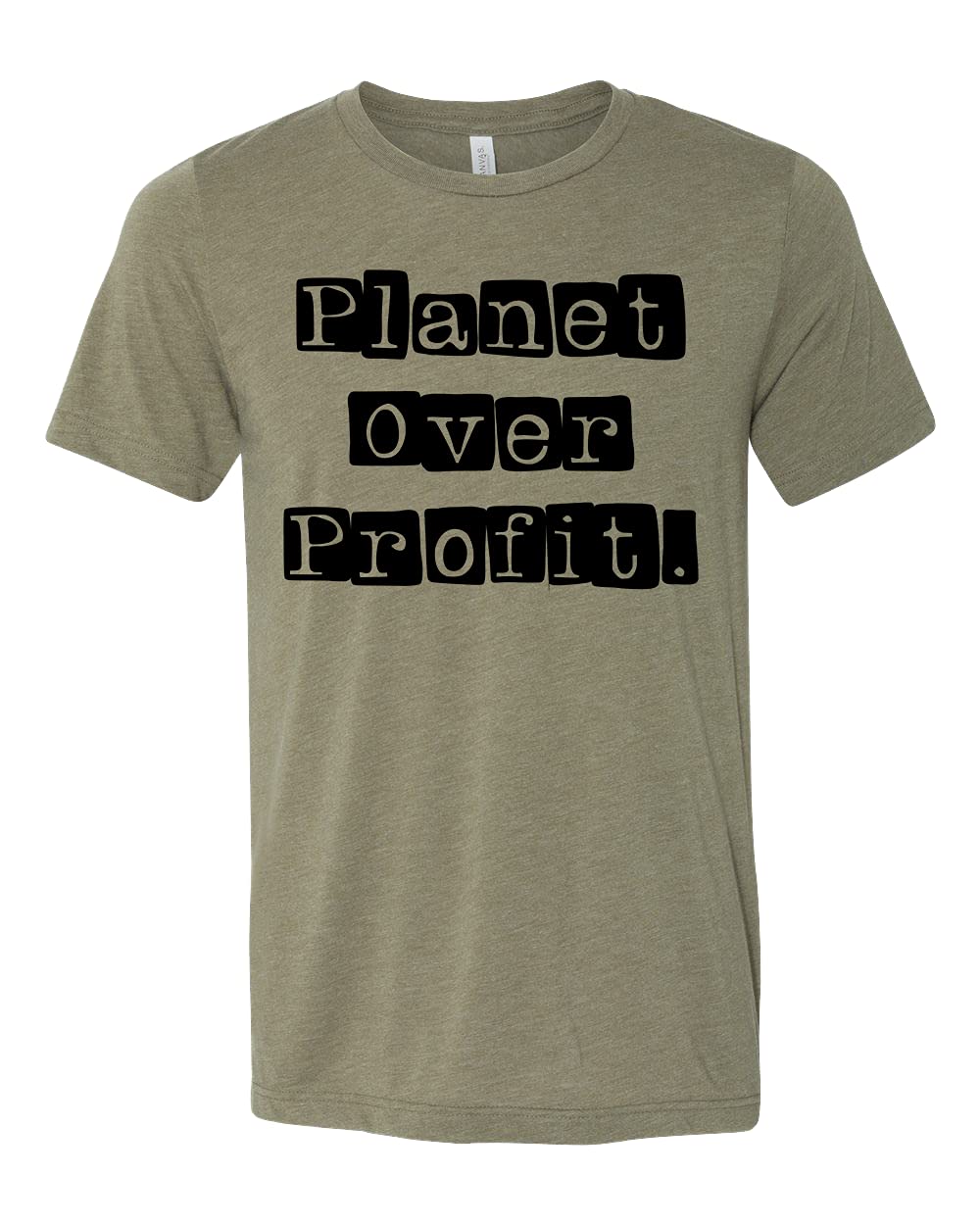 Eco-Friendly Organic Cotton T-Shirt - Planet Over Profit, Greenpeace & Nature Lover Tee - Sustainable Fashion for Earth Day & Environmental Activism