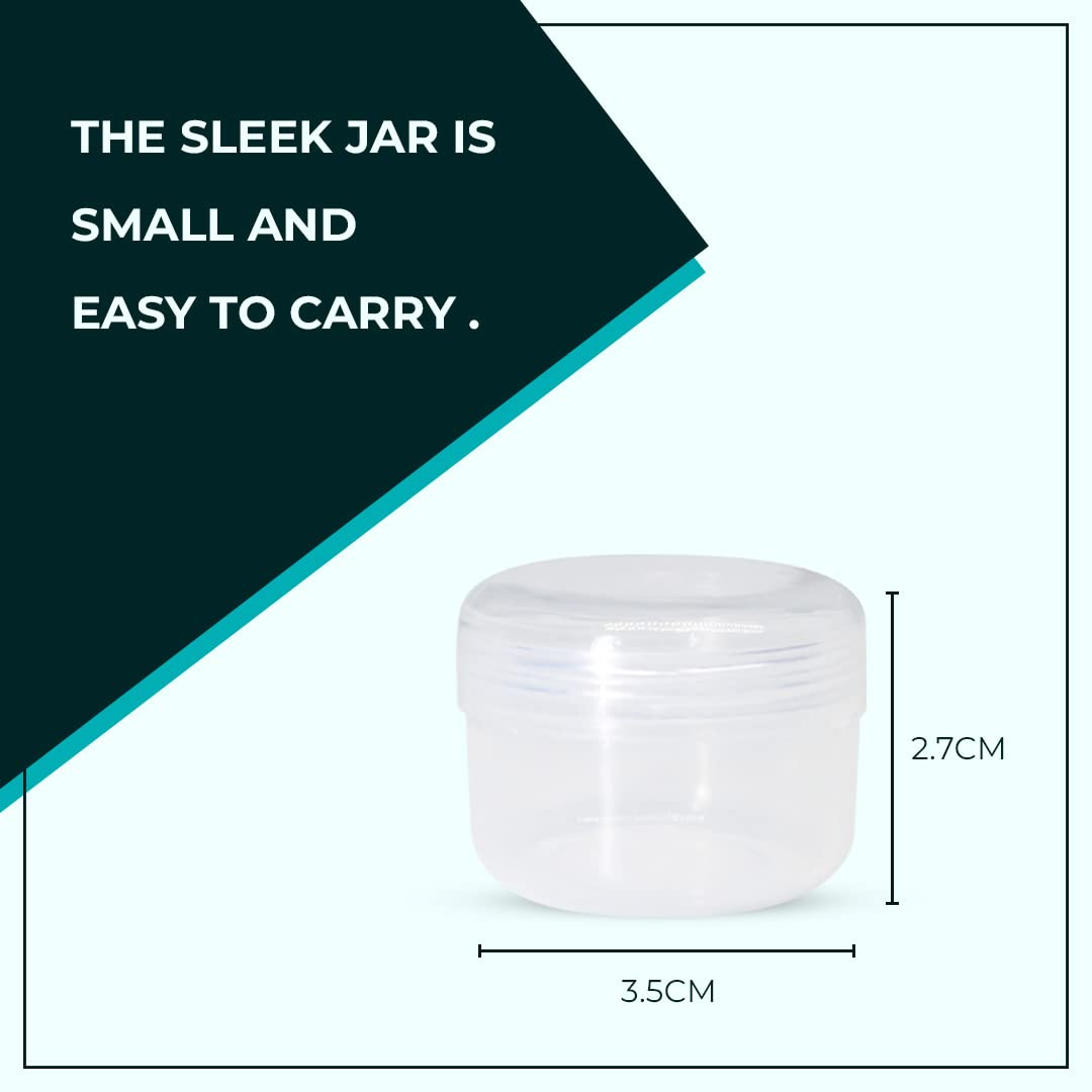 NSB Herbals 10g Clear Empty Cosmetic Jars - 12 Pack for Eyeshadow, Makeup, Face Cream, Lip Balm Storage | Perfect for Jewelry, Watch Parts & Beads Organizer | Travel-Friendly Small Containers