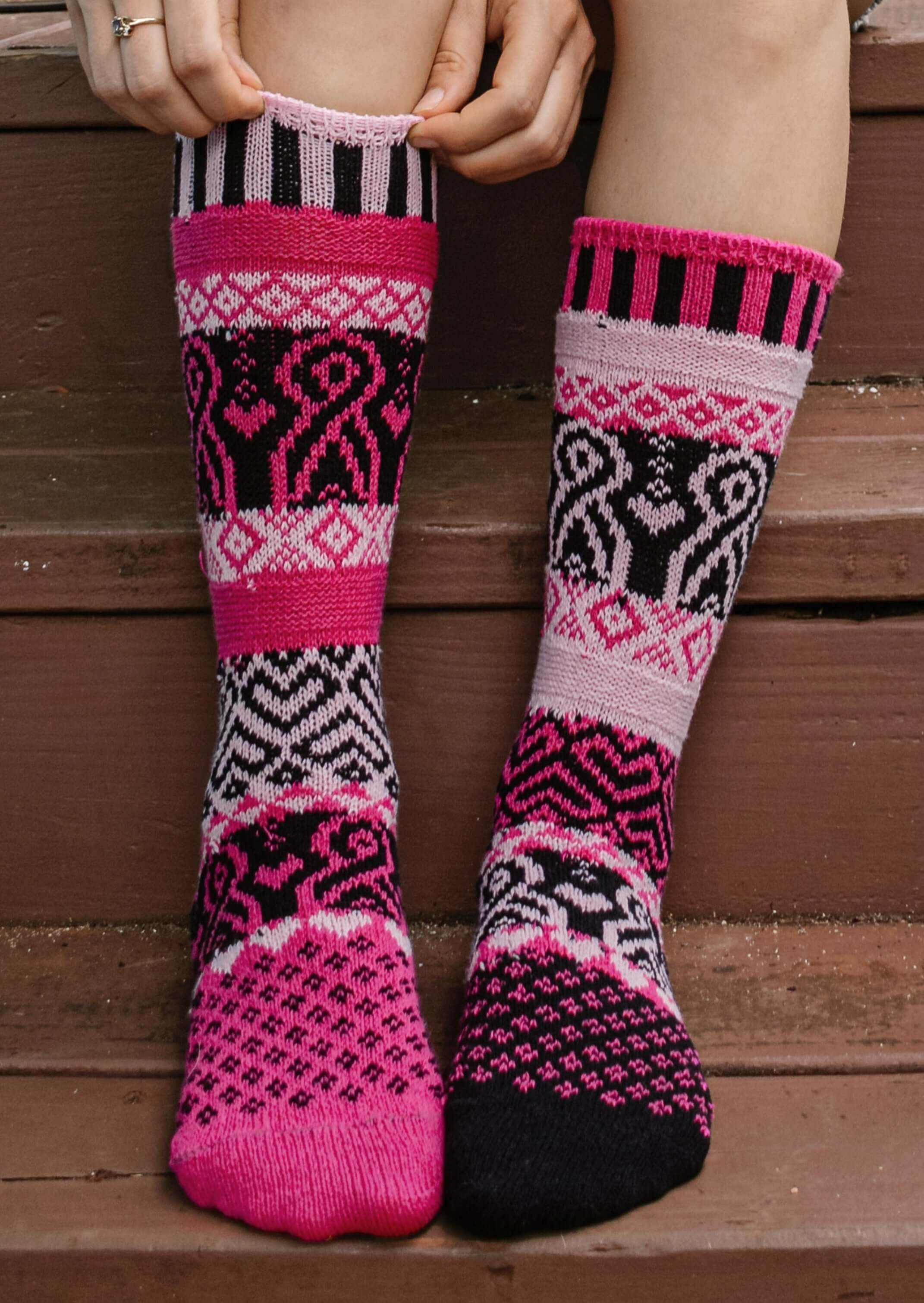 PINKTOBER Women's Knitted Crew Socks - Soft & Warm Winter Socks Made in USA - Perfect for Casual Wear, Gifts & Cold Weather Comfort