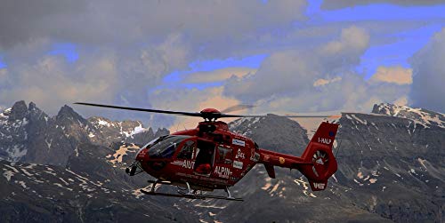 20x30 Inch Laminated Mountain Rescue Helicopter Poster - Vibrant Colors & High-Quality Print - Perfect for Kids' Rooms, Classrooms & Home Decor