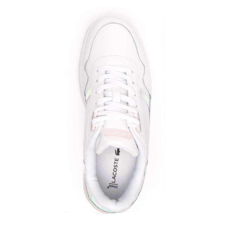 Lacoste Women's T Clip 124 White Iridescent Sunglasses - Polarized UV Protection for Driving, Beach & Outdoor Activities