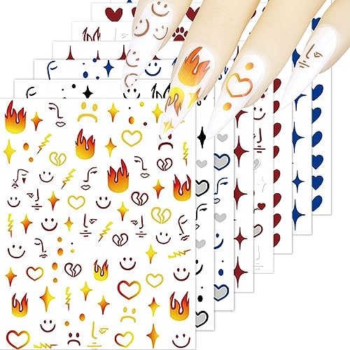 12 Nail Stickers Decals Set