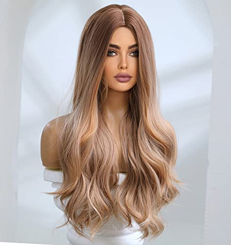 Platinum Blonde Ombre Lace Front Wig - Natural Looking Human Hair Wig for Women | Perfect for Cosplay, Parties & Daily Wear