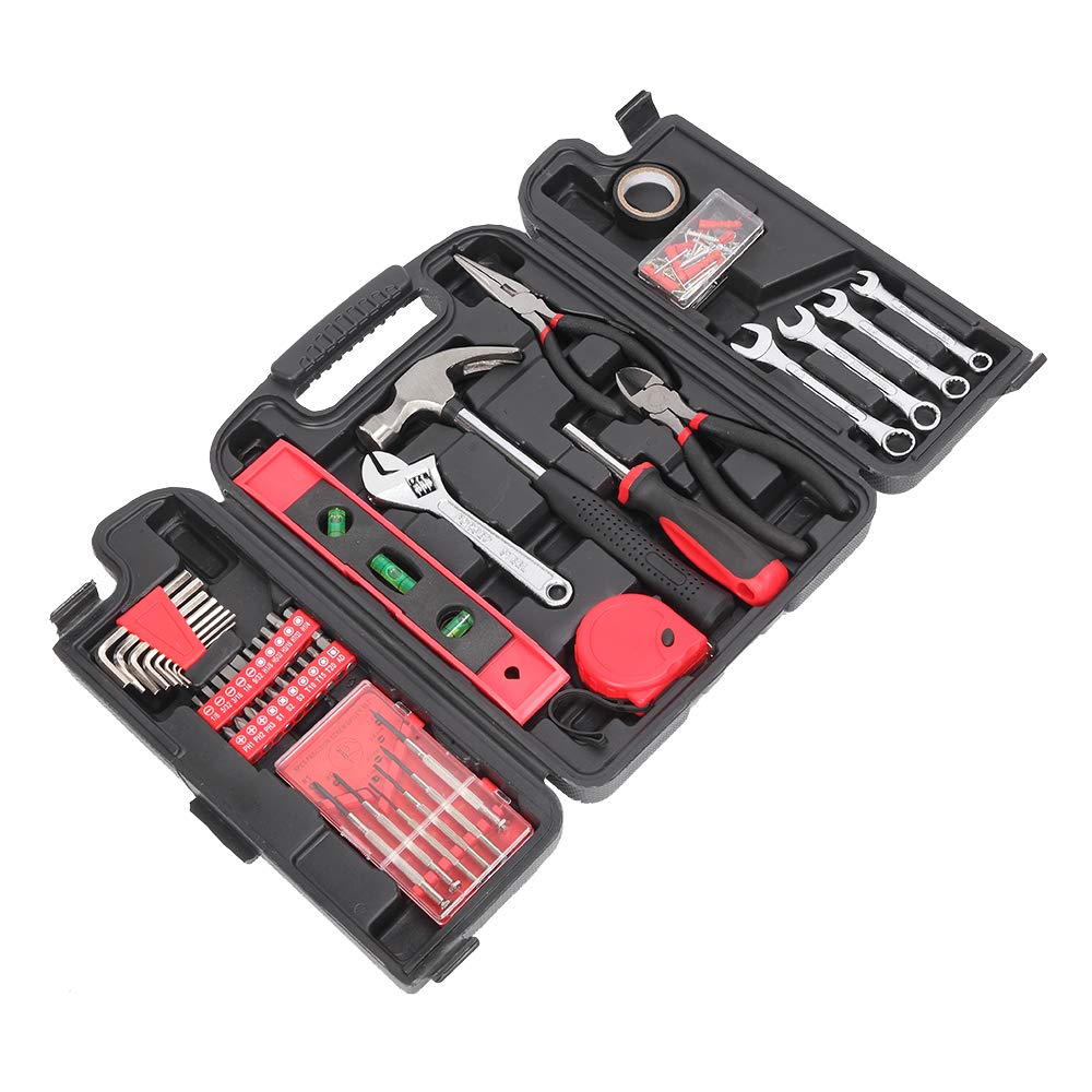 136-Piece Professional Tool Set in Red - Perfect for Home Repairs, DIY Projects, and Automotive Maintenance