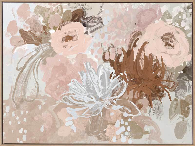 Blush Blossom Delight Canvas Art Print - Pink Floral Wall Decor for Living Room, Bedroom & Office - Perfect for Home Decor & Gift Giving