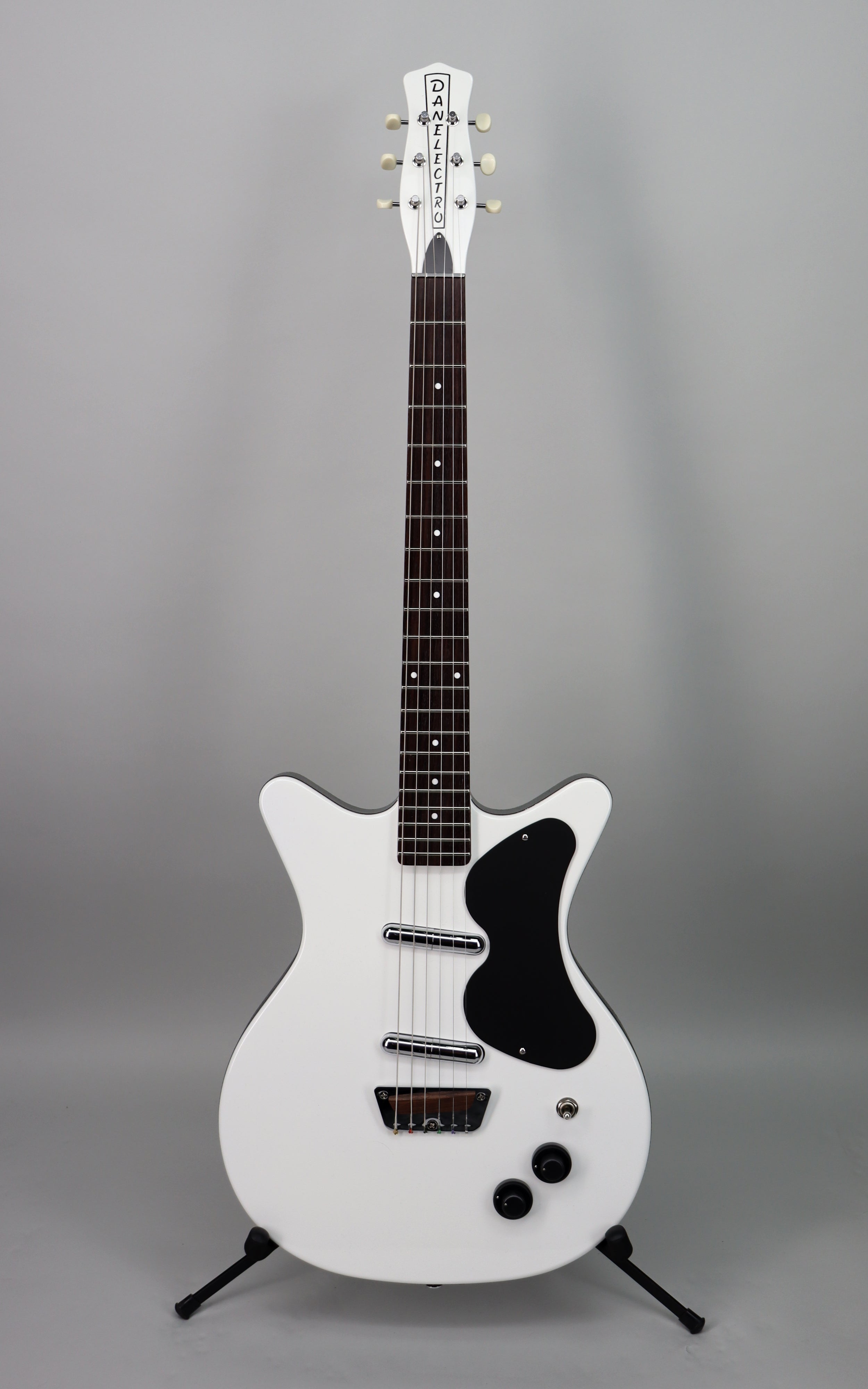Danelectro PB Special White Electric Guitar - Vintage Style, Lightweight Body, Smooth Playability | Perfect for Rock, Blues, and Indie Performances