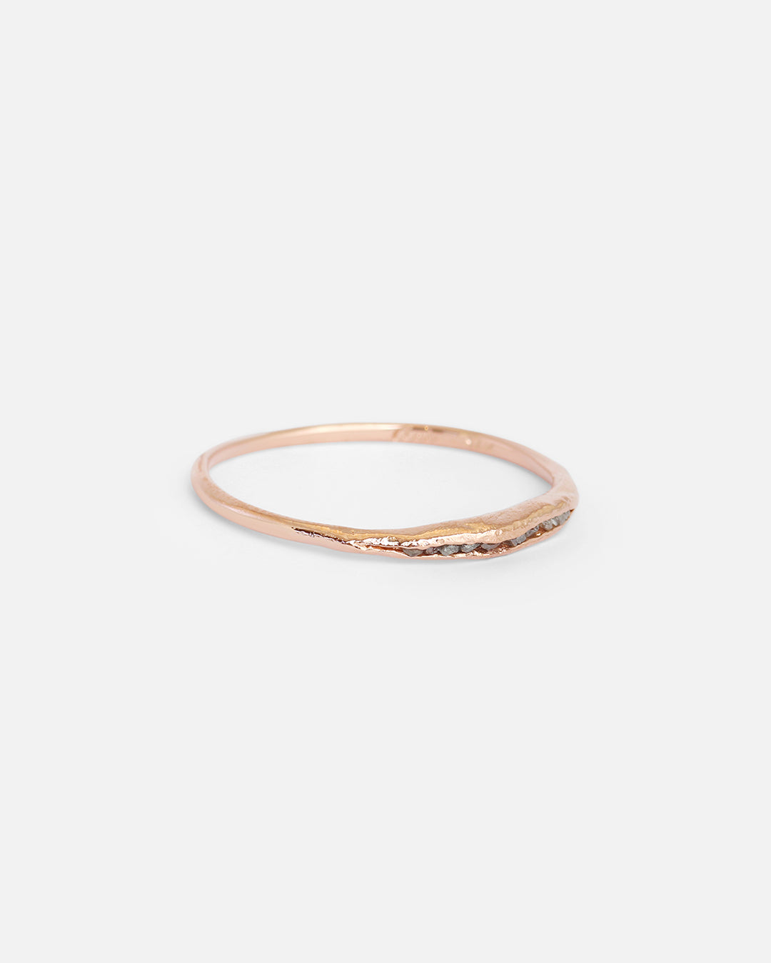 Natural Rough Grey Diamond Pink Ring for Women - Handmade Unique Engagement Wedding Jewelry Gift - Perfect for Romantic Occasions & Special Events