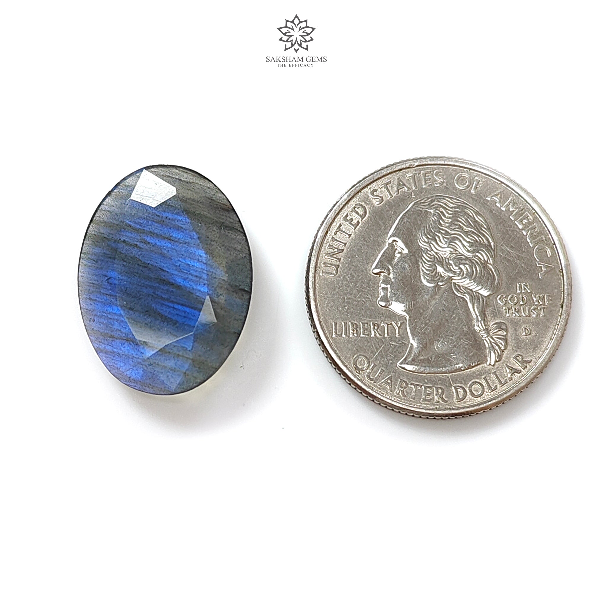 Natural Blue Labradorite Gemstone - 9.80cts Untreated Oval Cut (21x16mm) for Jewelry Making | Rainbow Flashing Fancy Labradorite | Perfect for Rings, Necklaces & Earrings