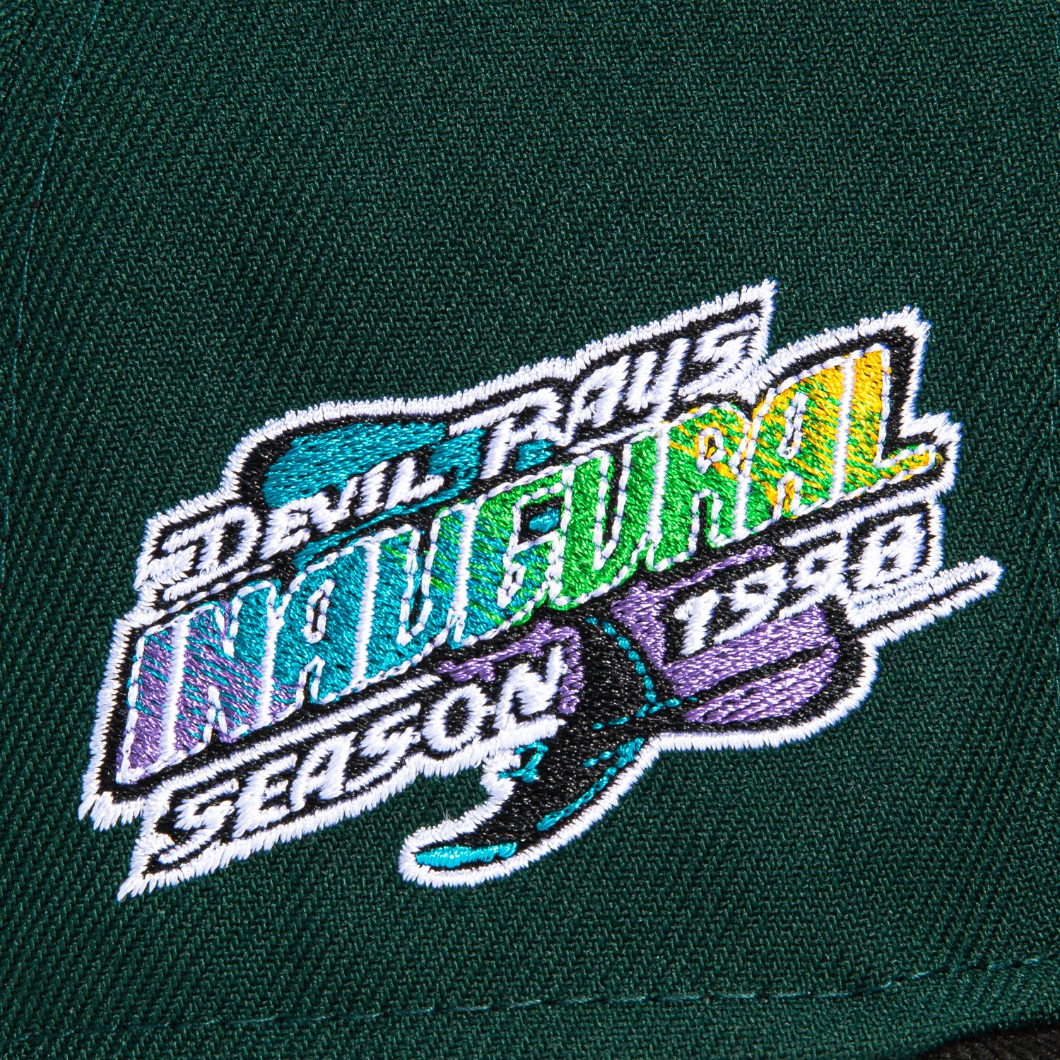 New Era 59Fifty Tampa Bay Rays Inaugural Patch Jersey Hat - Green & Black Adjustable Baseball Cap for MLB Fans & Sports Enthusiasts - Perfect for Games, Collecting & Everyday Wear