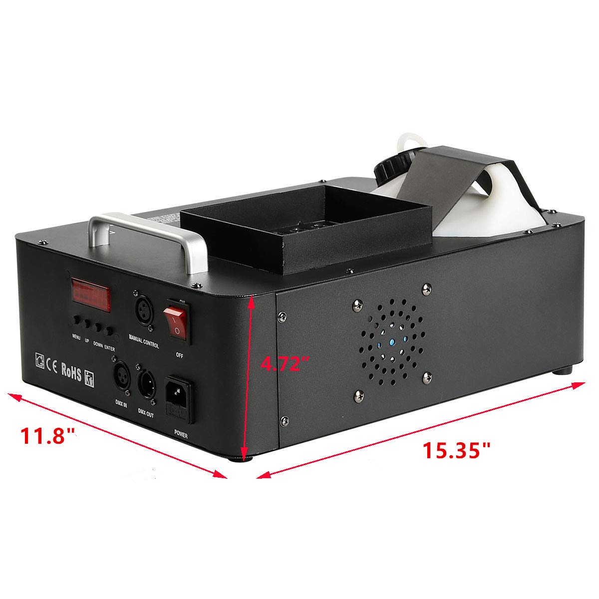 TC-Home 1500W 3-in-1 Stage Fog Machine with 24 LED Digital Display, DMX Control & Remote - Perfect for Concerts, DJ Shows, Halloween Parties & Theater Productions