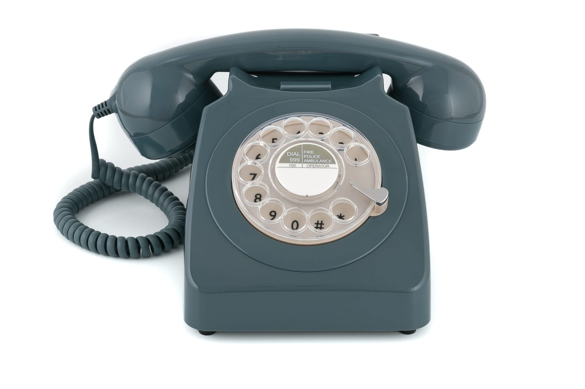 Vintage GPO 746 Rotary Dial Desk Telephone - Fully Functional Retro Phone in Classic Grey | Perfect for Home Office, Film Props & Nostalgic Decor