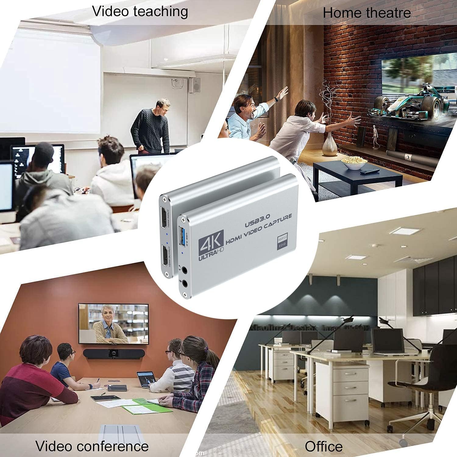 4K HDMI Video Capture Card for Live Streaming & Gaming - 1080P 60FPS USB 3.0 Game Capture Device Compatible with DSLR Camera, Nintendo Switch, Xbox, PS4, PS5, PC & OBS - Perfect for Twitch, YouTube Live & Professional Recording