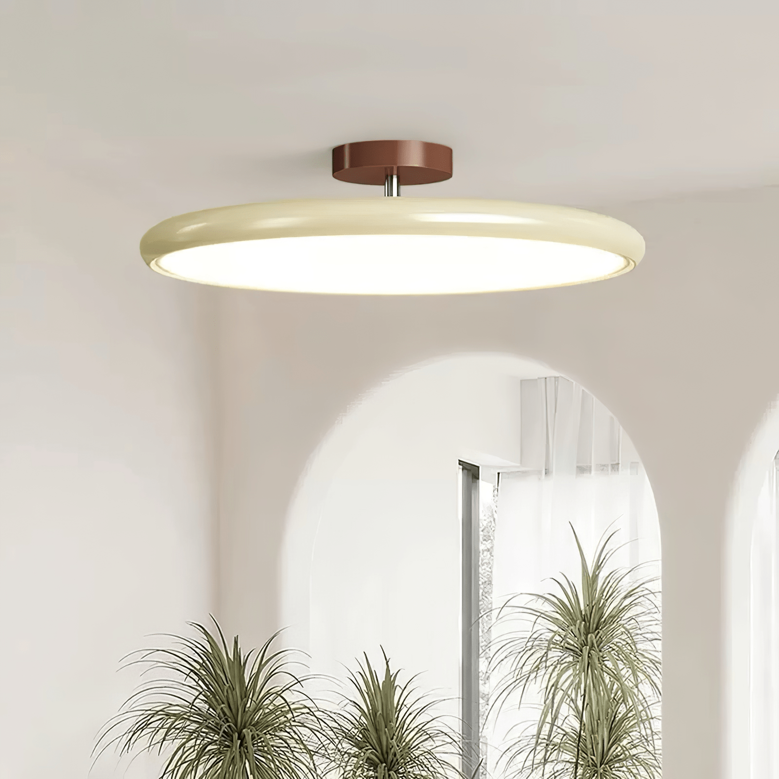 Adjustable Ceiling Lamp with Drift Design - Modern Dimmable LED Light Fixture for Living Room, Bedroom, and Dining Area