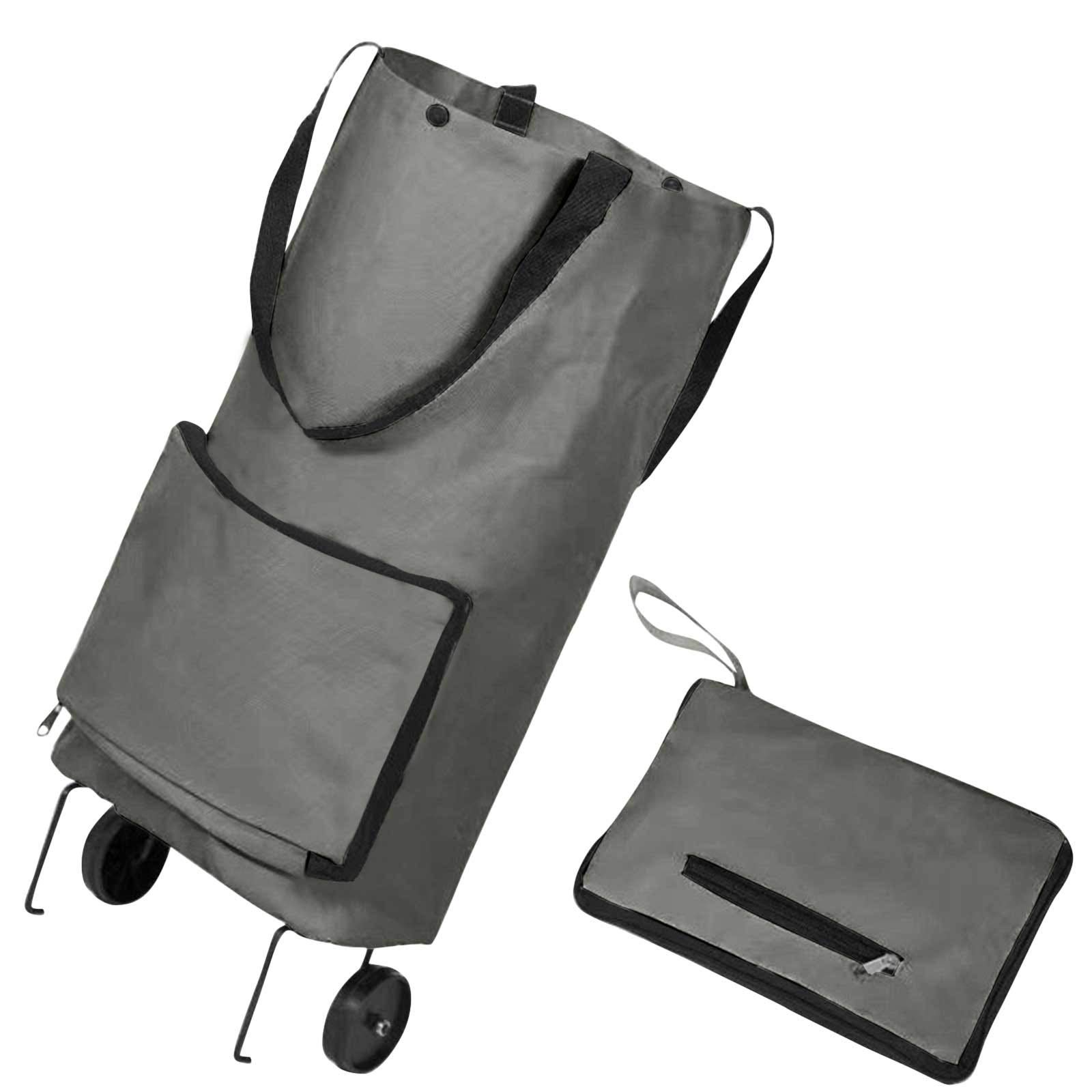 Foldable Shopping Cart with 2-in-1 Design - Portable Folding Trolley for Groceries, Laundry & Home Organization | Perfect for Supermarkets, Laundromats & Apartment Living