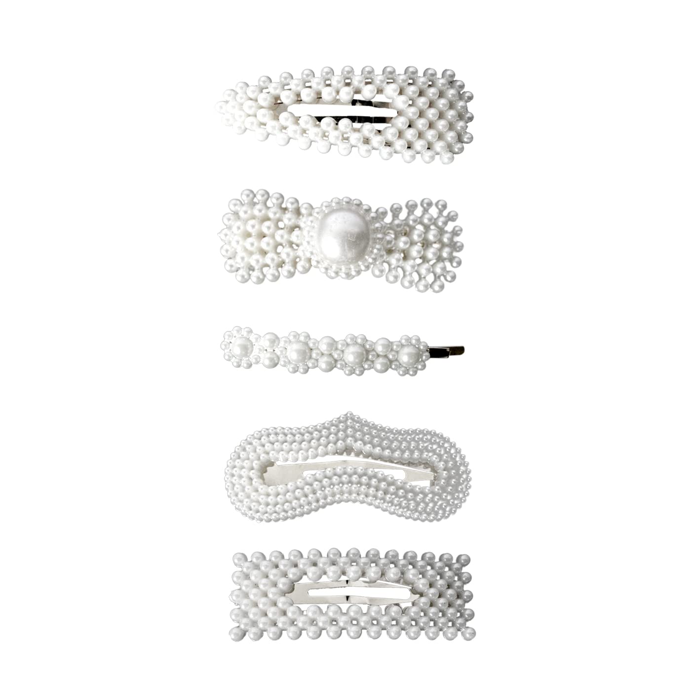 Prime Pearl Hair Clips for Women & Girls - Elegant Stone Barrettes & Hair Pins Set (Pack of 1) - Perfect for Weddings, Parties & Everyday Styling (Style M3)