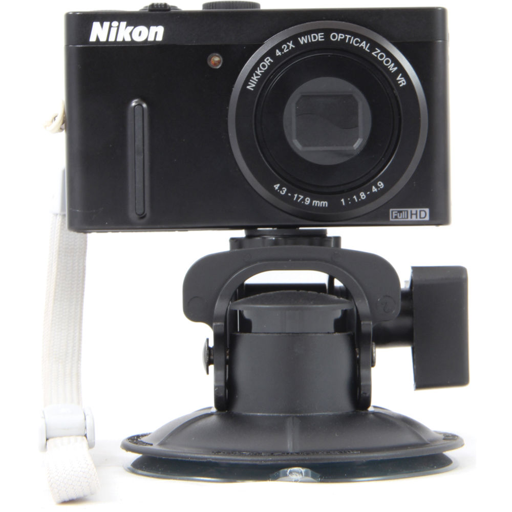 Delkin Devices Fat Gecko Stealth Single Suction Cup Camera Mount for Action Cameras - Perfect for Dash Cams, Motorcycle Riding, and Adventure Filming