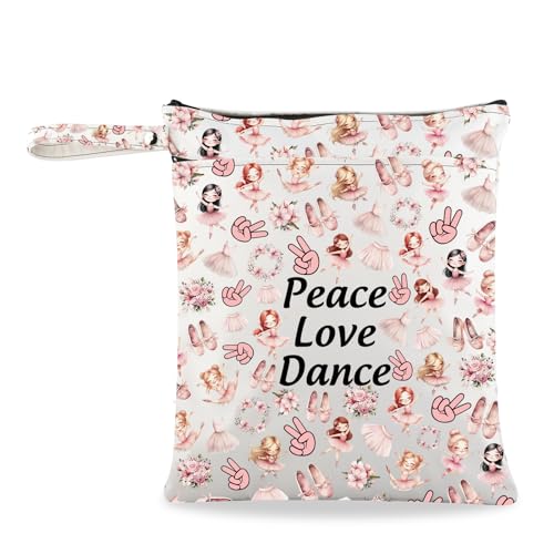 peace love dance grocery bag