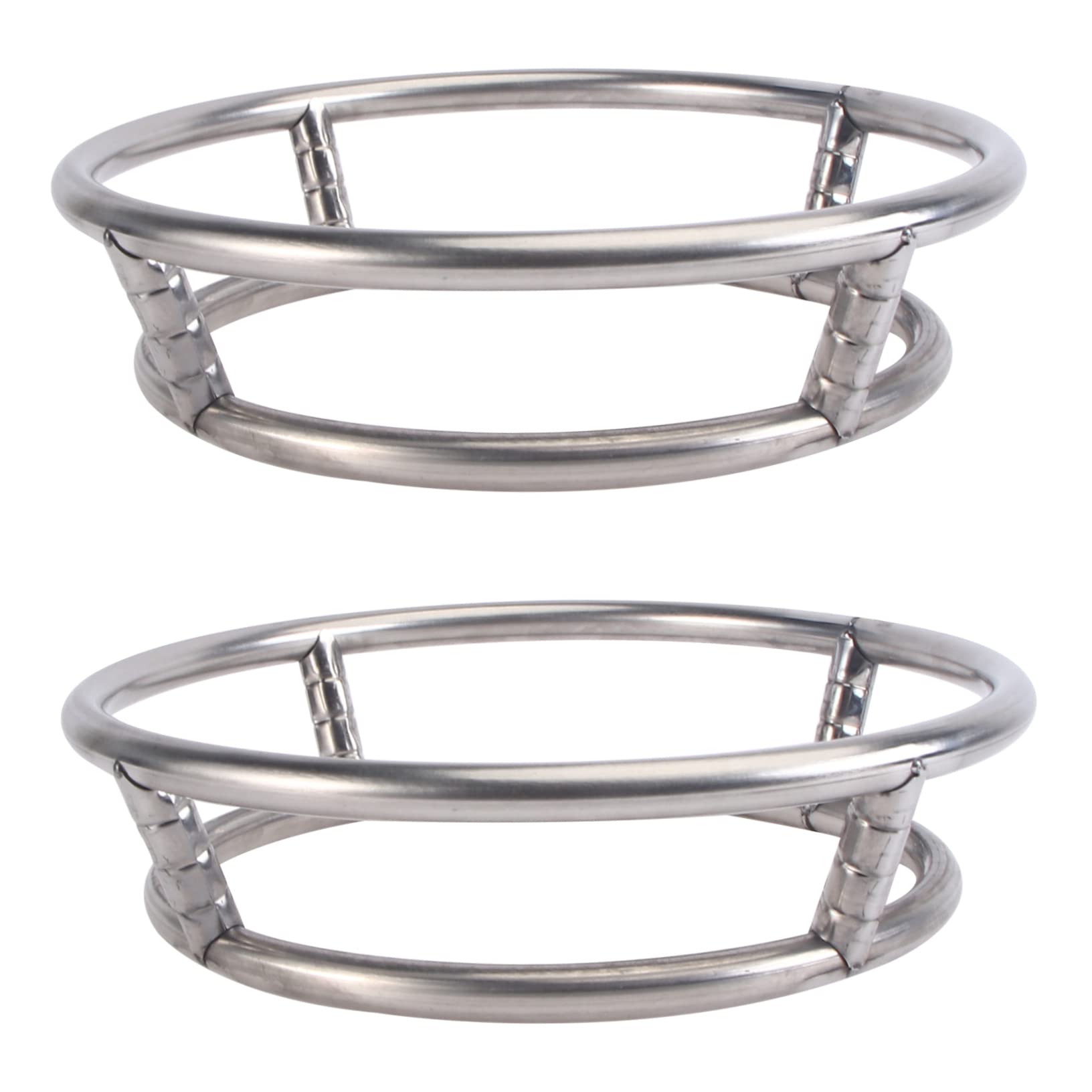 DOITOOL 2-Piece Stainless Steel Wok Ring & Steamer Basket Set - Heavy Duty Cooking Rack for Dim Sum, Fish, Vegetables - Compatible with Gas Stoves, Round Pots - Perfect for Asian Cuisine, Steaming, and Cooling Food