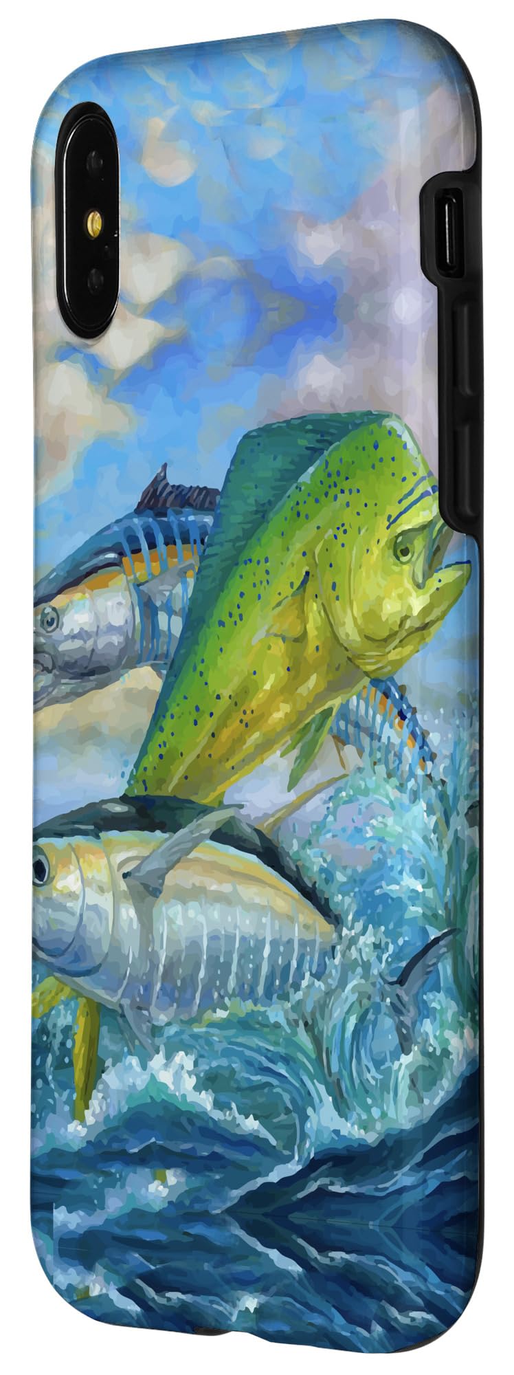 iPhone X/XS Cute Mahi Mahi Fishing Fish Tuna Phone Case - Durable Protective Cover for Outdoor & Water Sports Enthusiasts