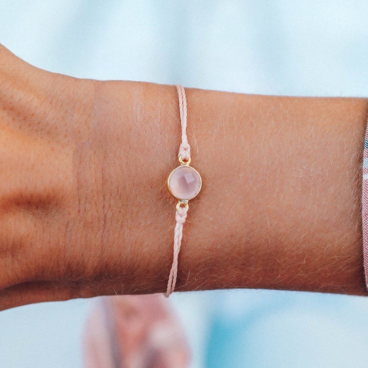 Rose Quartz Bracelet for Women - 14K Gold Plated Healing Crystal Jewelry for Love & Positive Energy - Perfect for Gifts, Meditation & Spiritual Wellness