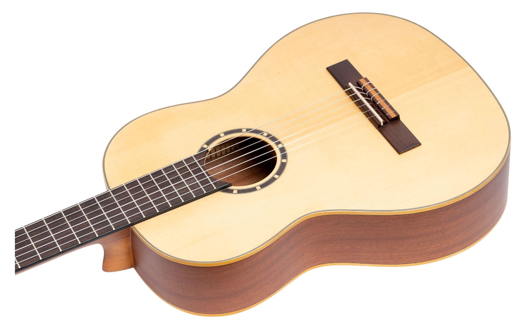 Ortega R121L 6-String Left-Handed Classical Guitar with Spruce Top & Nylon Strings - Full Size Acoustic Guitar with Gig Bag - Perfect for Beginners, Students & Home Performances