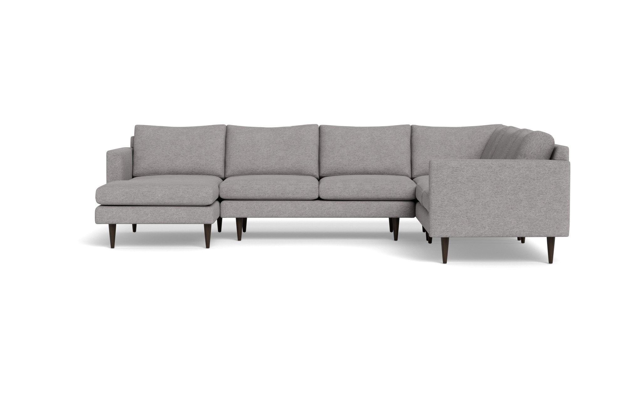 Wallace 131 Modern Untufted Corner Sectional Sofa with Left Chaise - Contemporary Living Room Furniture for Small Spaces & Apartments